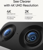 eufy Security Indoor Cam S350, Dual Cameras, 4K UHD Resolution Security Camera with 8× Zoom and 360° PTZ, Human/Pet AI, Ideal for Baby Monitor/Pet - Pappy Mall