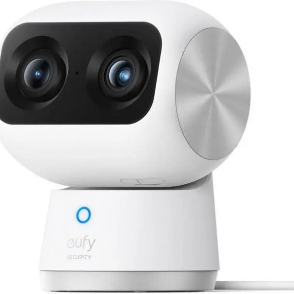 eufy Security Indoor Cam S350, Dual Cameras, 4K UHD Resolution Security Camera with 8× Zoom and 360° PTZ, Human/Pet AI, Ideal for Baby Monitor/Pet - Pappy Mall