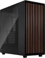 Fractal Design North XL ATX mATX Full Tower PC Case - Charcoal Black Chassis with Walnut Front and Dark Tinted TG Side Panel - FD-C-NOR1X-02 - Pappy Mall