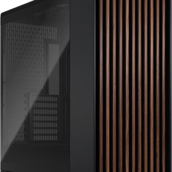Fractal Design North XL ATX mATX Full Tower PC Case - Charcoal Black Chassis with Walnut Front and Dark Tinted TG Side Panel - FD-C-NOR1X-02 - Pappy Mall