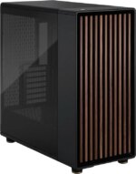 Fractal Design North XL ATX mATX Full Tower PC Case - Charcoal Black Chassis with Walnut Front and Dark Tinted TG Side Panel - FD-C-NOR1X-02 - Pappy Mall