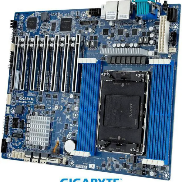 GIGABYTE MS03-CE0 ATX Server Motherboard, 4th Gen. Intel® Xeon® Scalable Processors, Single processor, LGA 4677, Intel® C741 Chipset. - Pappy Mall