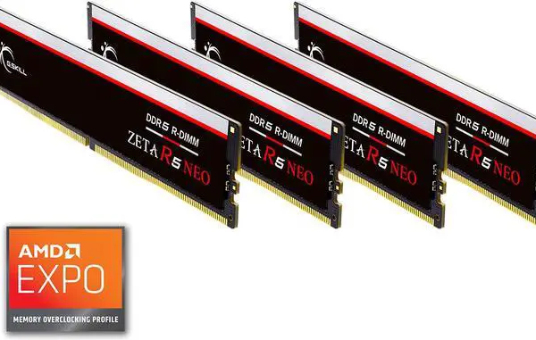 G.SKILL Zeta R5 Neo 128GB (4 x 32GB) ECC Registered DDR5 6400 R-DIMM (PC5 51200) Server Memory Model F5-6400R3239G32GQ4-ZR5NK - Newegg.com - Pappy Mall