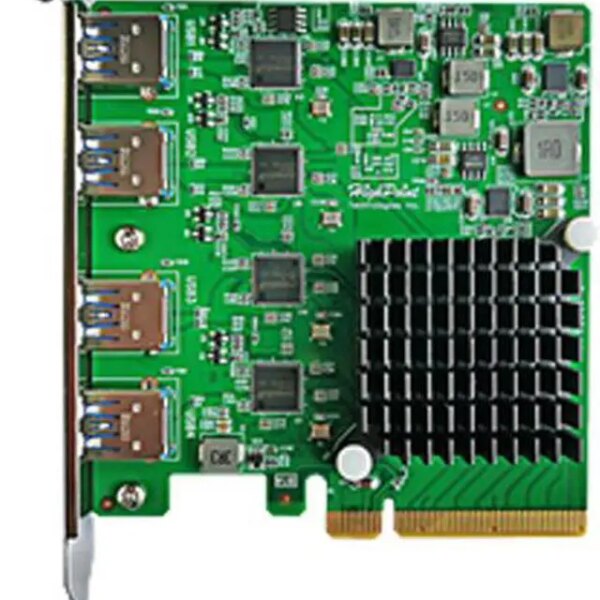HighPoint RocketU 1244A PCIe 3.0 x8 4x 10GB/s Port USB 3.2 Controller - Pappy Mall