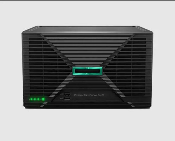 HPE ProLiant MicroServer Gen11 G7400 2c 16GB-U 4LFF-NHP 1TB HDD 180W Ext PS NA Cmp Module Server - Pappy Mall