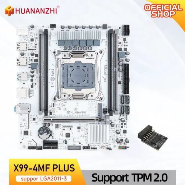HUANANZHI X99 4MF plus LGA 2011-3 Xeon Motherboard - DDR4 RECC/NON-ECC Memory Support NVME Connectivity with TPM 2.0 - Pappy Mall