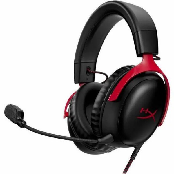 HyperX Cloud III – Wired Gaming Headset, PC, PS5, Xbox Series X|S, Angled 53mm Drivers, DTS Spatial Audio, Memory Foam, Durable Frame, Ultra-Clear - Pappy Mall