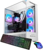 iBUYPOWER Element 9 White Gaming PC Desktop - AMD Ryzen 7 7800X3D - NVIDIA GeForce RTX 5070Ti 16GB - 32GB DDR5 RGB - 1TB NVMe SSD - EWA7N57T01 - Pappy Mall