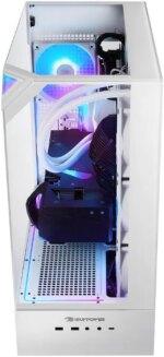 iBUYPOWER Element 9 White Gaming PC Desktop - AMD Ryzen 7 7800X3D - NVIDIA GeForce RTX 5070Ti 16GB - 32GB DDR5 RGB - 1TB NVMe SSD - EWA7N57T01 - Pappy Mall