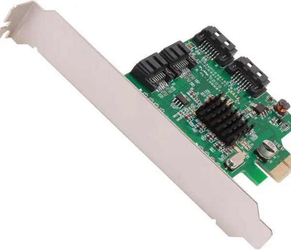 IOCrest SI-PEX40064 PCI-Express 2.0 Low Profile Ready SATA III (6.0 Gb/s) Controller Card - Pappy Mall