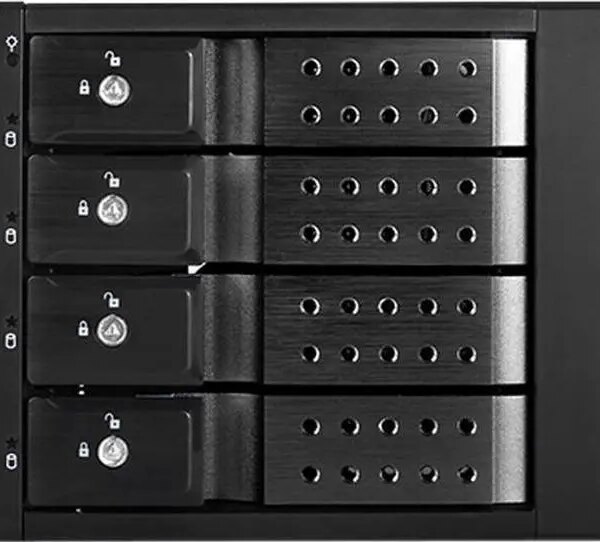 iStarUSA BPN-DE340HD-BLACK Trayless 3 x 5.25" to 4 x 3.5" 12Gb/s HDD Hot-swap Rack - Pappy Mall
