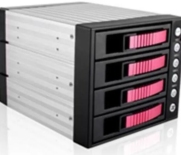 iStarUSA BPU-340SATA-RED 3x5.25" to 4x3.5" SAS/SATA 6.0 Gb/s Hot-Swap Cage - OEM - Pappy Mall