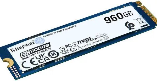 Kingston SEDC2000BM8/960G DC2000B 960 GB Solid State Drive - M.2 2280 Internal - PCI Express NVMe (PCI Express NVMe 4.0 x4) - Server, Data Center - Pappy Mall
