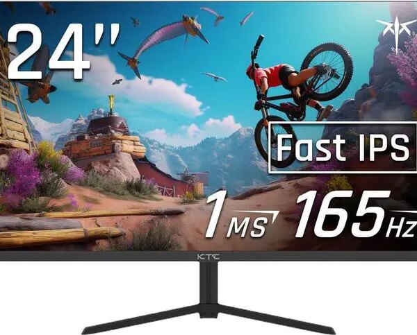 KTC 24 Inch FHD 165Hz Gaming Monitor, 1080P Fast IPS Frameless Computer Monitor with Adaptive Sync, Eye Care PC Gamer Monitor,HDMIx2, DisplayPort, - Pappy Mall