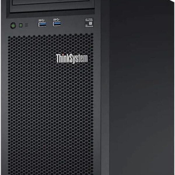 Lenovo ThinkSystem ST50v2 Tower Server, Intel Xeon E-2324G Quad-Core CPU, 64GB DDR4 2666MHz RAM, 12TB HDD Storage, JBOD RAID, Microsoft Windows Server - Pappy Mall