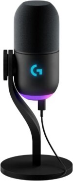 Logitech G Yeti GX Dynamic RGB Gaming Microphone with LIGHTSYNC, USB Mic for Streaming, Supercardioid, USB Plug and Play for PC/Mac - Black - Pappy Mall