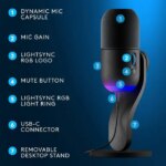 Logitech G Yeti GX Dynamic RGB Gaming Microphone with LIGHTSYNC, USB Mic for Streaming, Supercardioid, USB Plug and Play for PC/Mac - Black - Pappy Mall