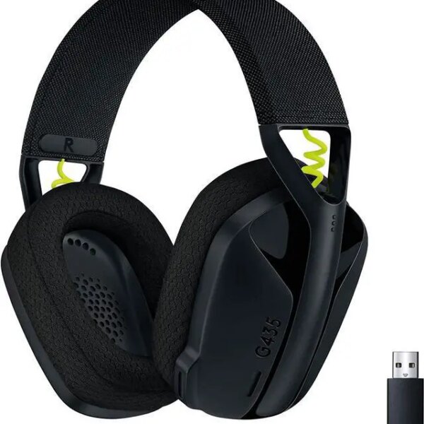 Logitech G435 LIGHTSPEED and Bluetooth Wireless Gaming Headset - Lightweight over-ear headphones, built-in mics, 18h battery, compatible with Dolby - Pappy Mall