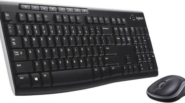 Logitech MK270 Wireless Keyboard And Mouse Combo For Windows, 2.4 GHz Wireless, Compact Mouse, 8 Multimedia And Shortcut Keys, For PC, Laptop - Black - Pappy Mall