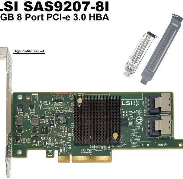 LSI 9207-8i 6Gbs SAS SATA PCI-E 3.0 HBA IT Mode Expander RAID Controller Card - Pappy Mall