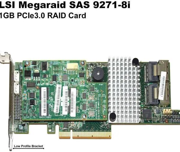 LSI MegaRAID 9271-8i 8 Port 6Gbs SATA SAS PCIe 3.0 RAID Controller Card with Low Profile Bracket UCS-RAID9271CV-8I 9271-8i - Pappy Mall