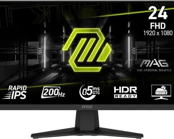 MSI 24" 200 Hz Rapid IPS FHD Gaming Monitor Adaptive Sync MAG 244F - Pappy Mall