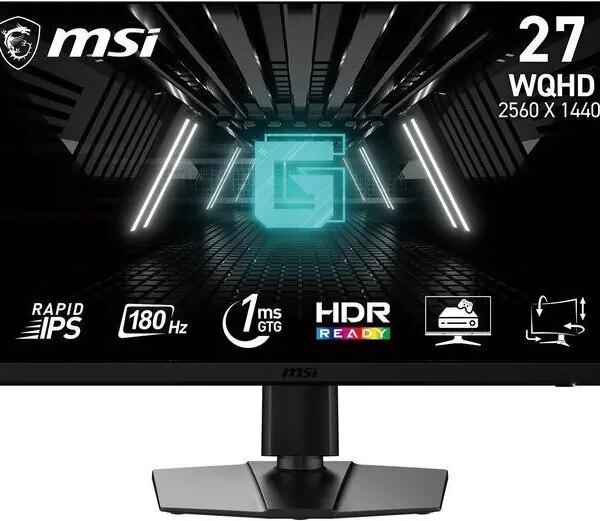 MSI 27" 180 Hz Rapid IPS WQHD Gaming Monitor 2560 x 1440 (2K) G272QPF E2 - Pappy Mall
