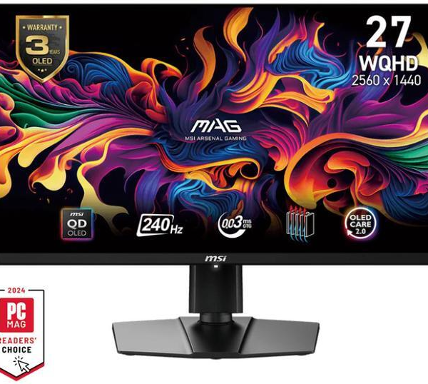 MSI 27" 240 Hz OLED QHD Gaming Monitor MAG 271QPX QD-OLED E2 - Pappy Mall
