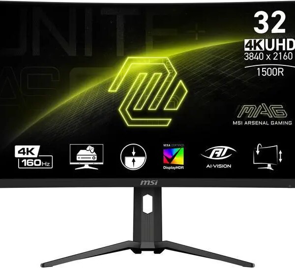 MSI 32" (31.5" Actual Size) 160 Hz VA UHD Gaming Monitor 90% Adobe RGB / 91% DCI-P3 / 114% sRGB MAG321CUP - Pappy Mall