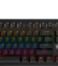 MSI FORGE GK300 Gaming Keyboard - Clicky Blue Mechanical Switches, 9-Mode RGB, Ergonomic Keycaps - Black - Pappy Mall