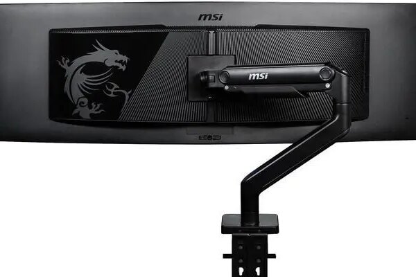 MSI MAG MT201 - Premium Heavy Duty Single Monitor Stand Arm, Supports 17-49" Screens and 44 lbs, VESA Compatible, Adjustable Spring Assisted Mount, - Pappy Mall