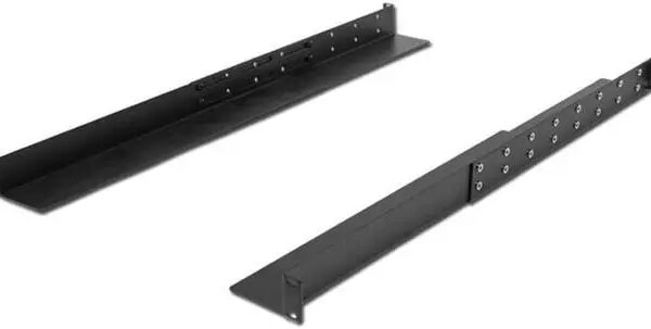 Navepoint 1U Adjustable 4-Post Rack Mount Server Shelf Rails Full Depth Set Black - Pappy Mall