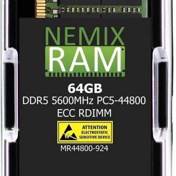NEMIX RAM 384GB (12X32GB) DDR5 5600MHZ PC5-44800 1Rx4 1.1V 288-PIN ECC RDIMM Registered Server Memory KIT - Pappy Mall