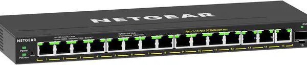 NETGEAR 16-Port High-Power PoE+ Gigabit Ethernet Plus Switch (231W) with 1 SFP Port | GS316EPP - Pappy Mall