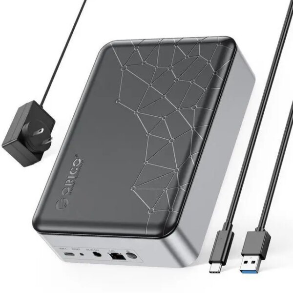 ORICO Network Attached Storage 3.5'' Type-C HDD/SSD Household Storage with Automatic Backup Remote Access & Share Data(Diskless) | Magnetic Lid | 1GB - Pappy Mall