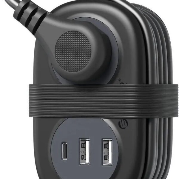 ORICO Travel Power Strip with USB Ports, Portable Outlet Strip with 2 AC Outlets 3 USB Ports (1 USB C), Flat Plug 3.7ft Short Extension Cord with - Pappy Mall