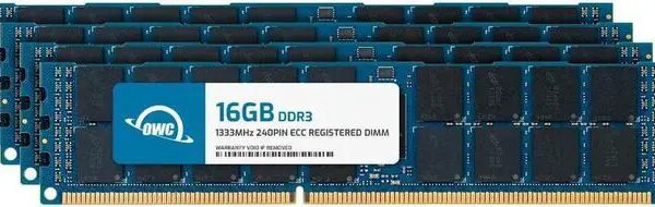 OWC 64GB (4x16GB) DDR3 1333 PC3-10600 CL9 2Rx4 240-pin 1.5V ECC Registered RDIMM Memory RAM Module Upgrade Kit for Select Workstations or Servers - Pappy Mall