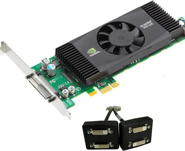 PNY Quadro NVS 420 VCQ420NVS-X1-DVI-PB 512MB (256MB per GPU) 128-bit (64-bit per GPU) GDDR3 PCI Express x1 Low Profile Graphics Card - Pappy Mall