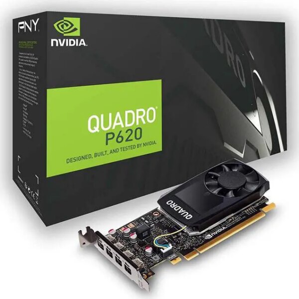 PNY Quadro P620 VCQP620-PB 2GB 128-bit GDDR5 PCI Express 3.0 x16 Low Profile Workstation Video Card - Pappy Mall