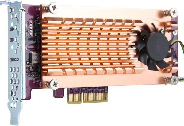 QNAP QM2-2P-244A Dual M.2 22110/2280 Pcie SSD Expansion Card (PCIe Gen2 X4), Low-Profile Bracket Pre-Loaded, Low-Profile Flat and Full-Height are - Pappy Mall