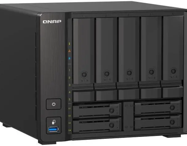 Qnap TS-h973AX-32G-US 9-bay Desktop NAS, AMD Ryzen V1500B 4C 8T 2.2GHz, 32GB DDR4 SODIMM - Pappy Mall