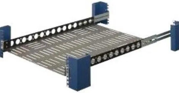RackSolutions 1U Light Duty Fixed Shelf 24in Depth - US Steel Construction, 100 lbs Capacity, Anti-Slip Mat, Adjustable Mounting Depth - Pappy Mall