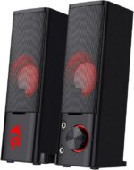 Redragon GS550 Orpheus PC Gaming Speakers, 2.0 Channel Stereo Desktop Computer Sound Bar with Compact Maneuverable Size, Headphone Jack, Quality Bass - Pappy Mall