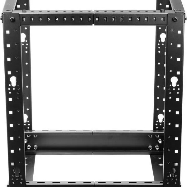 Rosewill 12U Open Frame Server Rack, 4-Post Network Server Rack, Adjustable Depth Frame Rack, Heavy Load Rack for Computer/Data/AV/IT - Pappy Mall