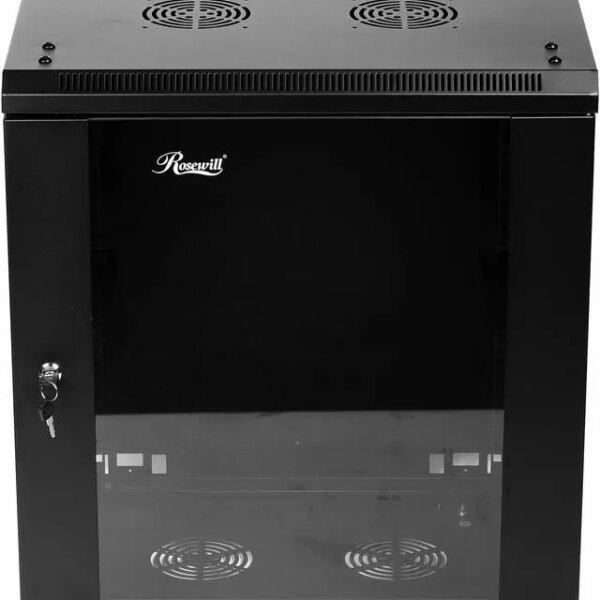 Rosewill 12U Server Rack Enclosure with Glass Door, Locks, & Removable Side Panels Wall Mount Network Cabinet 19 Inch Rack 17.7 Inches Deep Fully - Pappy Mall