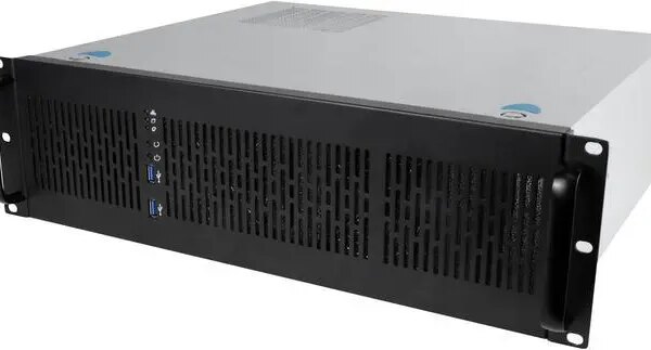 Rosewill 3U Server Chassis Rackmount Case, 6x 3.5" Bays, ATX Compatible, 2x 80mm Fans, 2x USB 3.0, Silver/Black - RSV-Z3100U - Pappy Mall