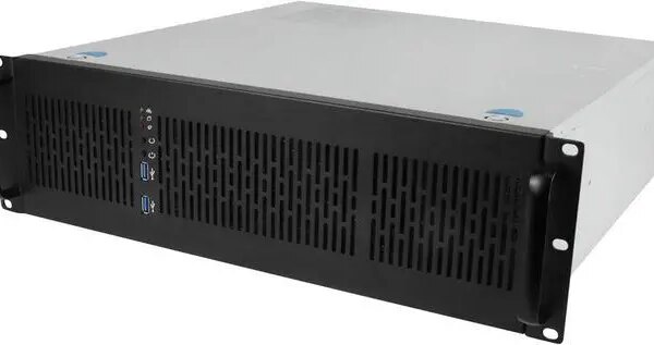 Rosewill 3U Server Chassis Rackmount Case, 6x 3.5" Bays, E-ATX Compatible, 2x 80mm Fans, 2x USB 3.0, Silver/Black - RSV-Z3200U - Pappy Mall