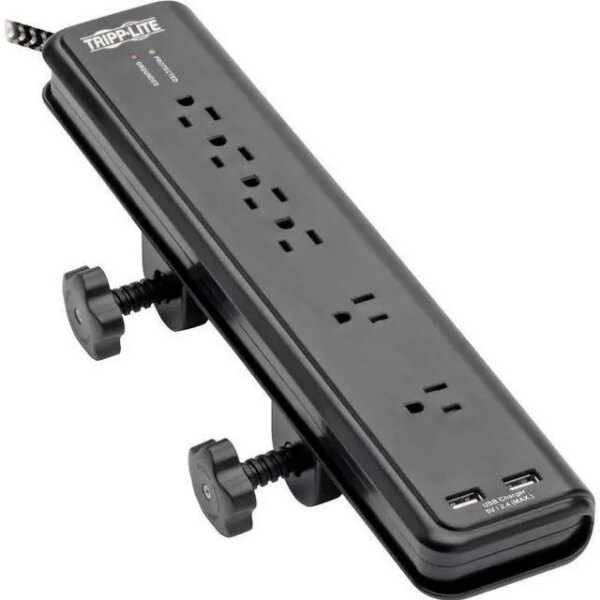 Safe-IT Surge Protector 6-Out 2 USB Ports Antimicrobial 8ft Cord - Pappy Mall
