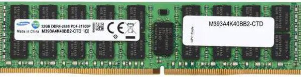 Samsung 32GB 288-Pin DDR4 2666 (PC4 21300) RDIMM 1.2V Server Memory Model M393A4K40BB2-CTD - Pappy Mall