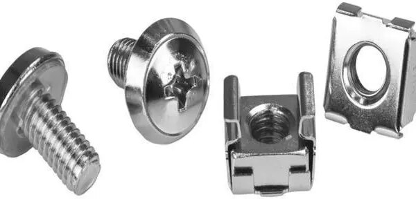 StarTech CABSCRWM620 StarTech.com Rack Screws - 20 Pack - Installation Tool - 12 mm M6 Screws - M6 Nuts - Cabinet Mounting Screws and Cage Nuts - Pappy Mall
